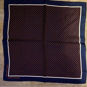 Brooks Brothers Navy and Orange Patterned Pocket Square